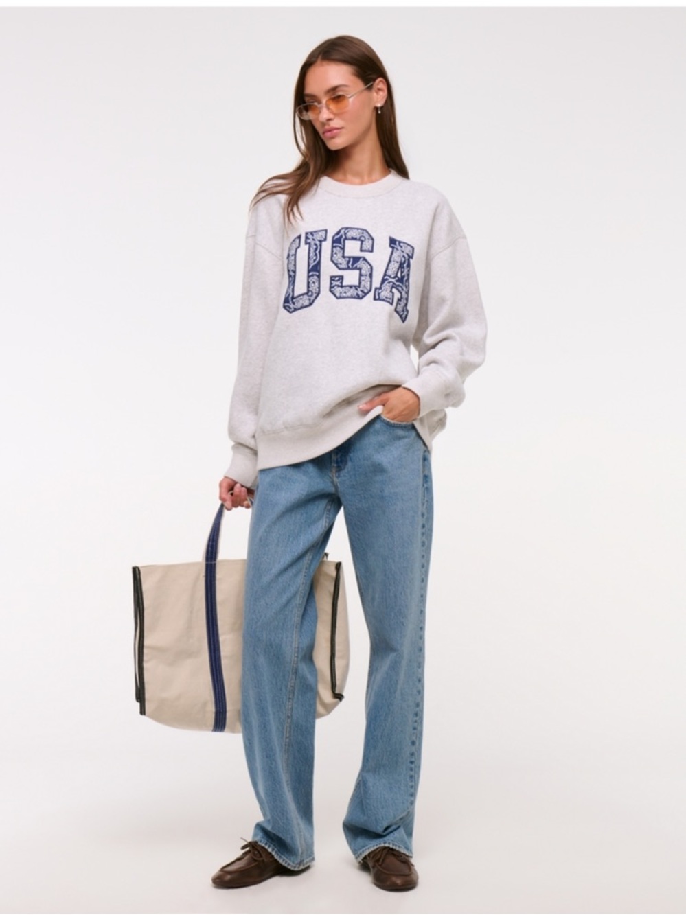Abercrombie & Fitch USA Oversized Sunday Crew, Size XXSMALL - Picture 9 of 16